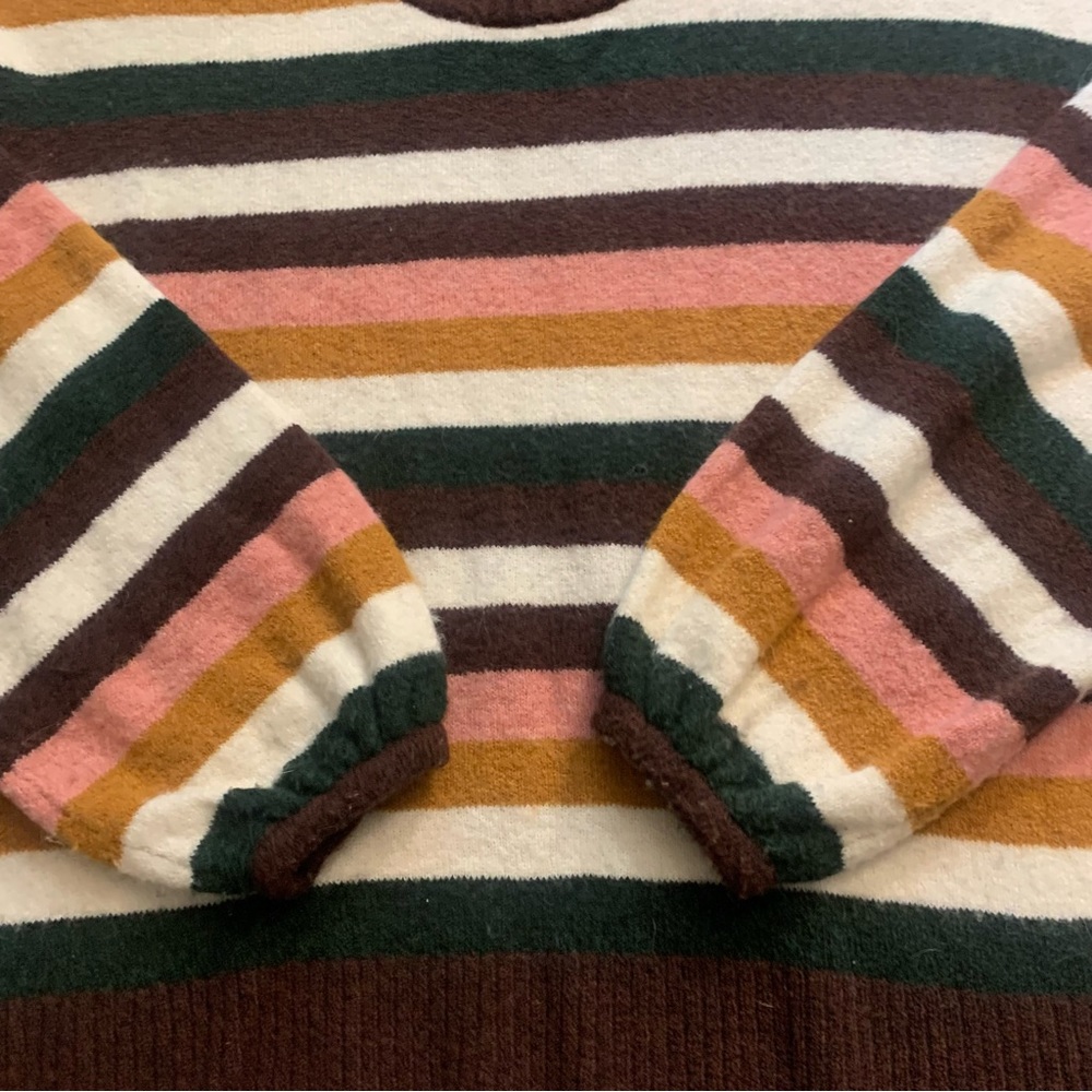 Madewell Striped Merino Wool Alpaca Blend Pullover Slouchy Sweater - Picture 7 of 14